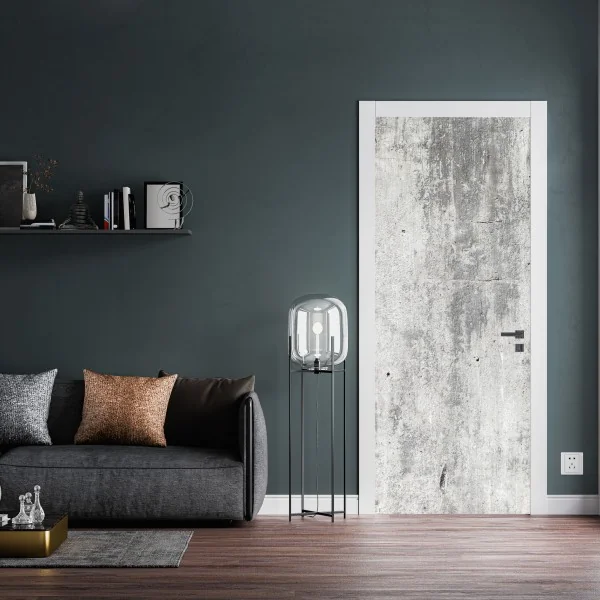 Naklejka na drzwi surowa tekstura betonowej ściany