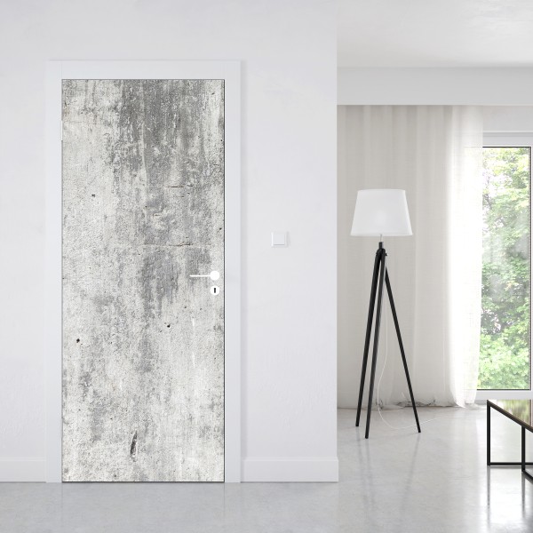 Naklejka na drzwi surowa tekstura betonowej ściany – Wallissimo® Naklejka na drzwi surowa tekstura betonowej ściany – Wallissimo®
