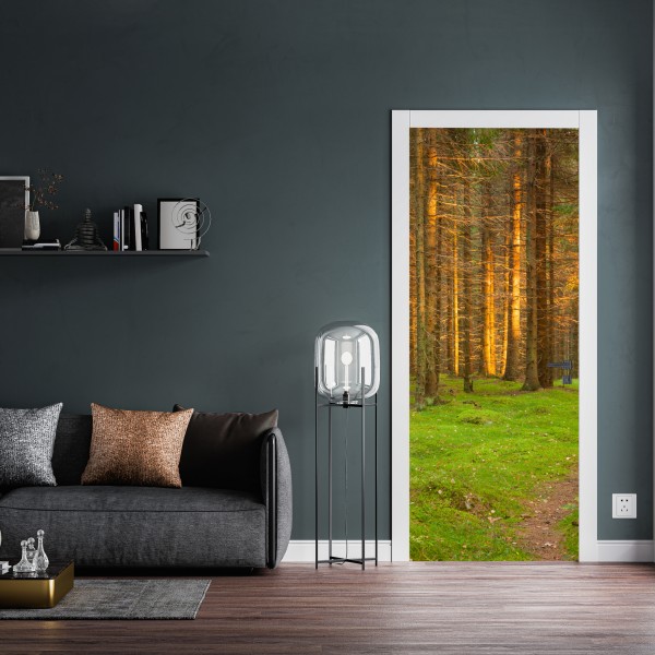 Naklejka na drzwi zbliżenie silnika odrzutowego na terminalu – Wallissimo®