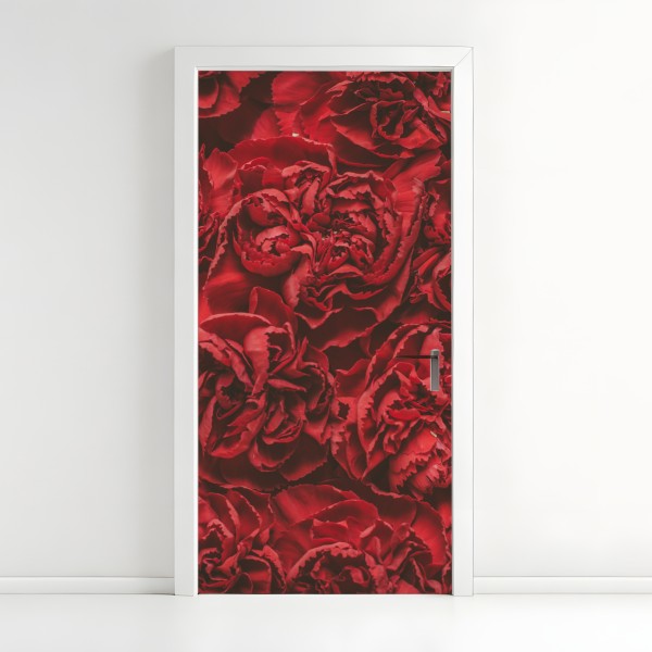 Naklejka na drzwi akwarelowy wzór eukaliptusa i liści – Wallissimo®