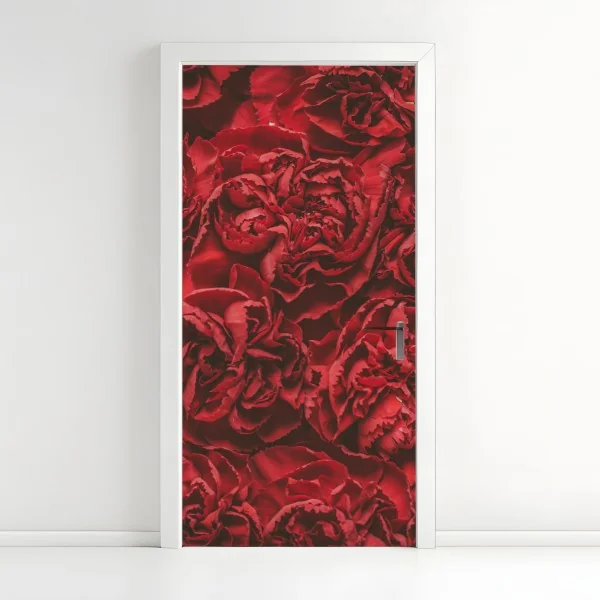 Naklejka na drzwi złoty geometryczny wzór z kołami – Wallissimo®