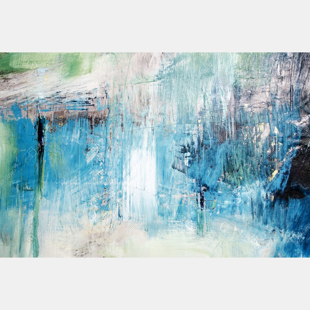 Naklejka na drzwi turkusowa abstrakcyjna faktura olejna – Wallissimo® Naklejka na drzwi turkusowa abstrakcyjna faktura olejna – Wallissimo®