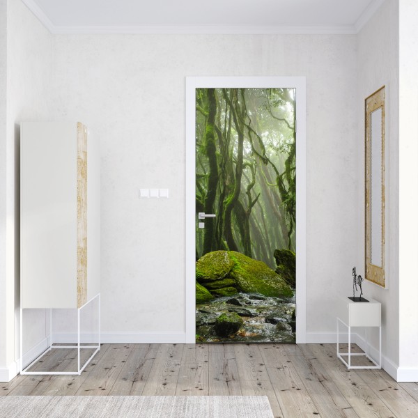 Naklejka na drzwi złote Wat Arun o zmierzchu – Wallissimo®