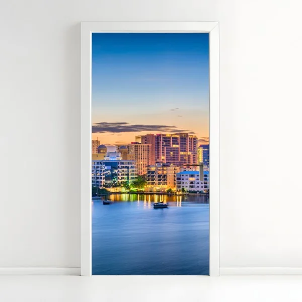 Naklejka na drzwi Sarasota o świcie nad zatoką