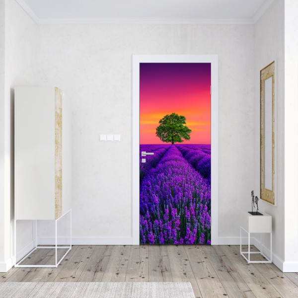 Naklejka na drzwi minimalistyczne geometryczne wnętrze z świetlikiem – Wallissimo®