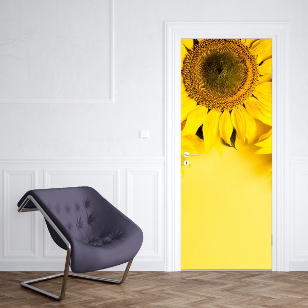 Naklejka na drzwi złote geometryczne fasety – Wallissimo®