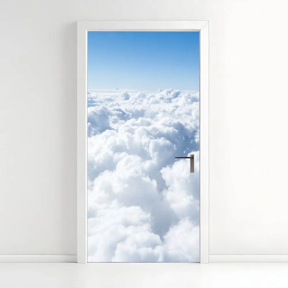 Naklejka na drzwi spokojny pejzaż chmur – Wallissimo® Naklejka na drzwi spokojny pejzaż chmur – Wallissimo®