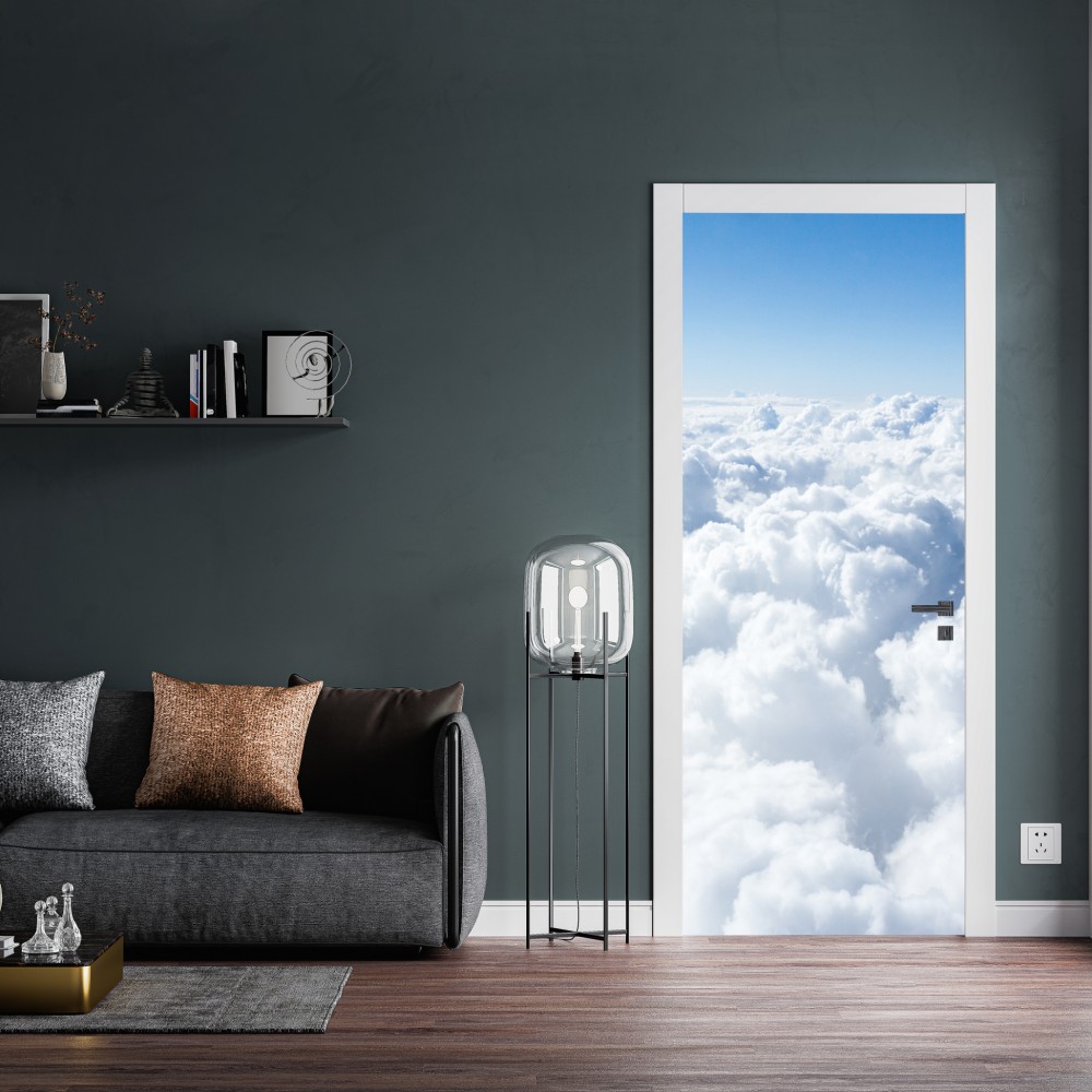Naklejka na drzwi spokojny pejzaż chmur – Wallissimo® Naklejka na drzwi spokojny pejzaż chmur – Wallissimo®