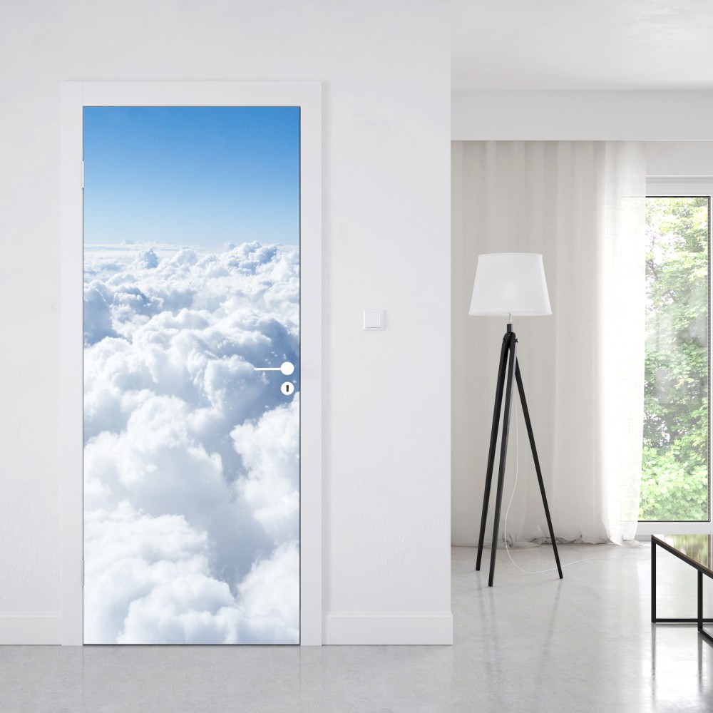 Naklejka na drzwi spokojny pejzaż chmur – Wallissimo® Naklejka na drzwi spokojny pejzaż chmur – Wallissimo®