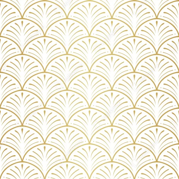 Naklejka na drzwi złoty wzór art deco w stylu wachlarza – Wallissimo® Naklejka na drzwi złoty wzór art deco w stylu wachlarza – Wallissimo®