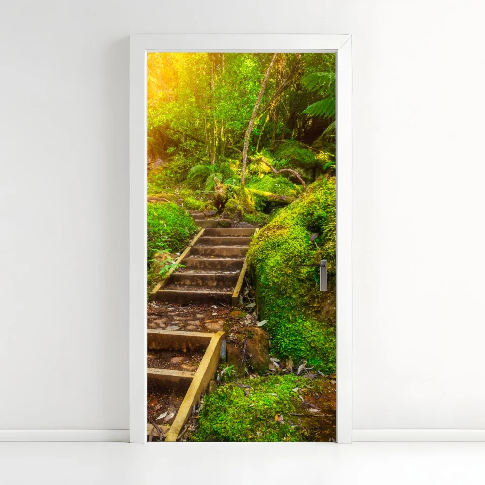 Naklejka na drzwi ścieżka w lesie deszczowym na Półwyspie Tasmańskim – Wallissimo® Naklejka na drzwi ścieżka w lesie deszczowym na Półwyspie Tasmańskim – Wallissimo®