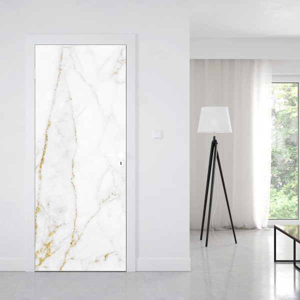 Naklejka na drzwi botaniczny wzór z cytrynami – Wallissimo®