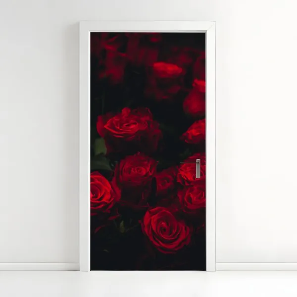 Naklejka na drzwi złoty geometryczny wzór z kołami – Wallissimo®