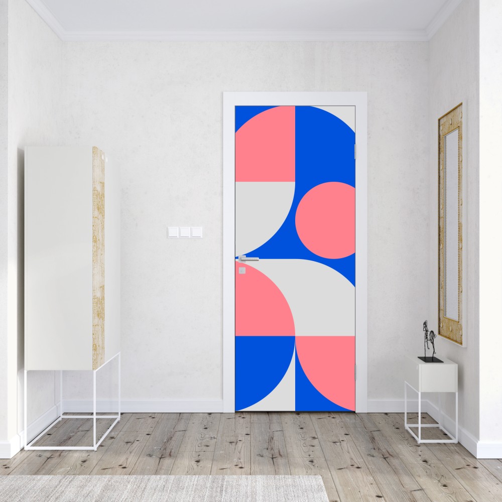 Naklejka na drzwi skandynawska kompozycja geometryczna – Wallissimo® Naklejka na drzwi skandynawska kompozycja geometryczna – Wallissimo®