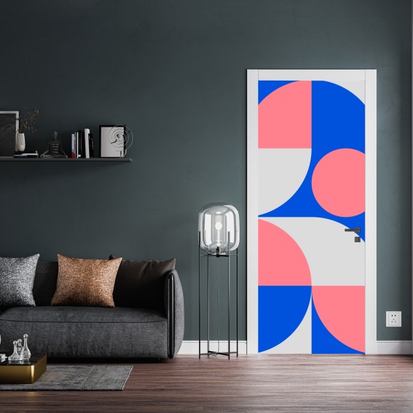 Naklejka na drzwi skandynawska kompozycja geometryczna – Wallissimo® Naklejka na drzwi skandynawska kompozycja geometryczna – Wallissimo®