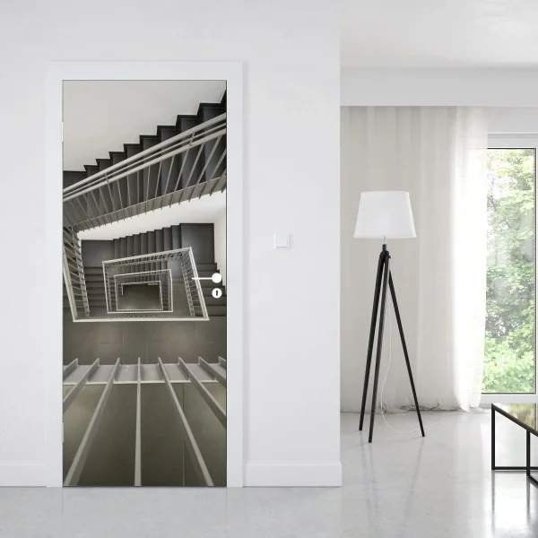 Naklejka na drzwi eteryczna niebieska jaskinia lodowa – Wallissimo®