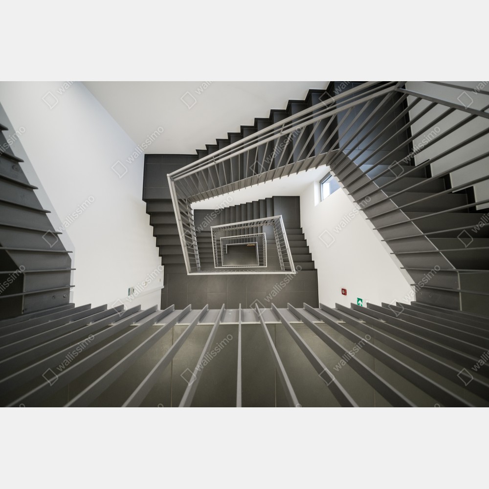 Naklejka na drzwi geometryczna klatka schodowa w perspektywie – Wallissimo® Naklejka na drzwi geometryczna klatka schodowa w perspektywie – Wallissimo®