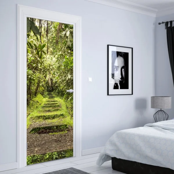 Naklejka na drzwi surowa tekstura betonowej ściany – Wallissimo®