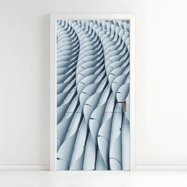 Naklejka na drzwi abstrakcyjny wzór fasady architektonicznej