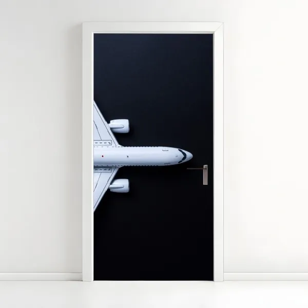 Naklejka na drzwi ciemnoszary marmur ze złotymi żyłami – Wallissimo®