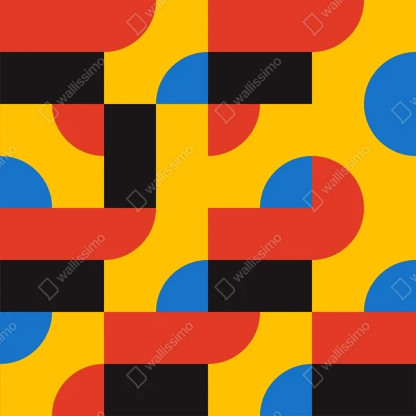 Naklejka na drzwi odważny geometryczny wzór na ścianę – Wallissimo® Naklejka na drzwi odważny geometryczny wzór na ścianę – Wallissimo®