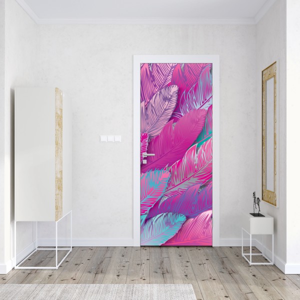 Naklejka na drzwi Haifoss wodospad o zachodzie słońca – Wallissimo®