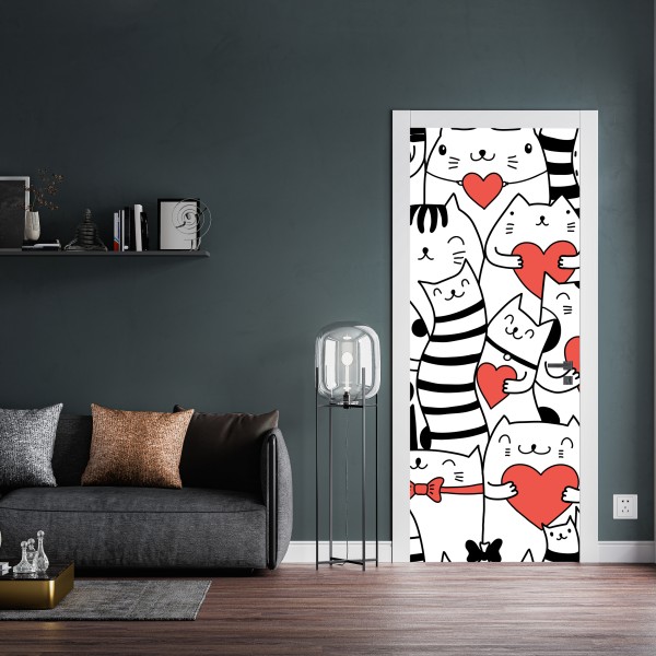 Naklejka na drzwi złote geometryczne fasety – Wallissimo®