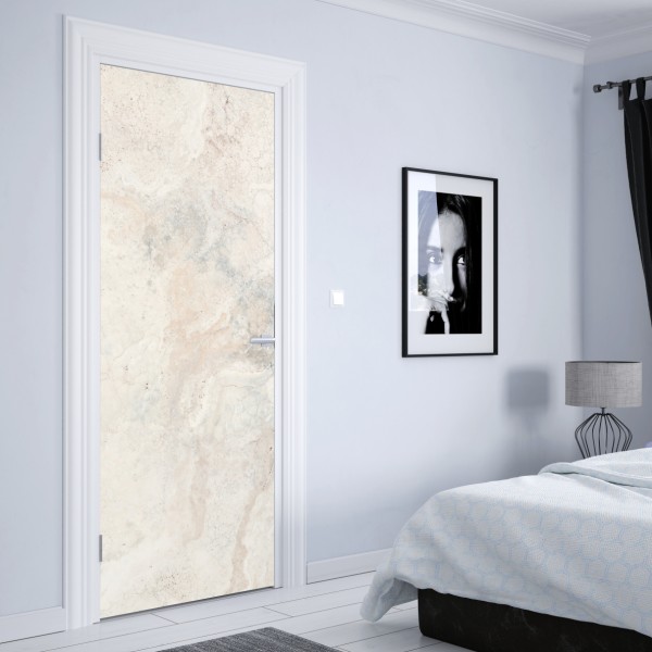 Naklejka na drzwi złoty geometryczny wzór z kołami – Wallissimo®