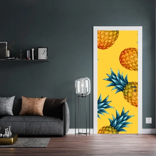 Naklejka na drzwi mglisty leśny szlak – Wallissimo®