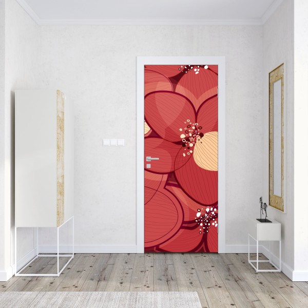 Naklejka na drzwi słoneczna żółta uliczka w Rethymno, Kreta – Wallissimo®