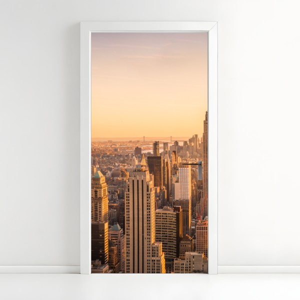 Naklejka na drzwi głęboka niebieska tekstura marmuru – Wallissimo®