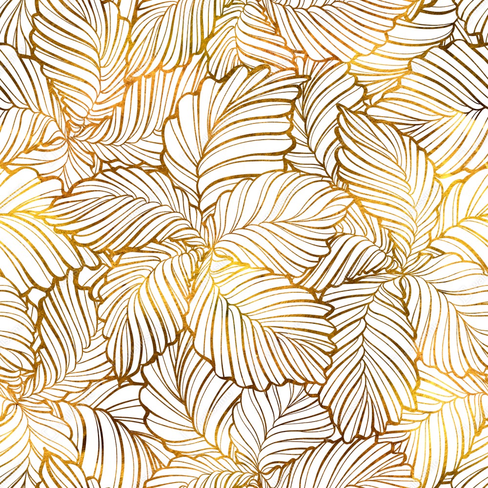 Naklejka na drzwi złote liście w stylu line art – Wallissimo® Naklejka na drzwi złote liście w stylu line art – Wallissimo®