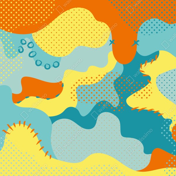 Naklejka na drzwi żywy abstrakcyjny motyw pop-art – Wallissimo® Naklejka na drzwi żywy abstrakcyjny motyw pop-art – Wallissimo®