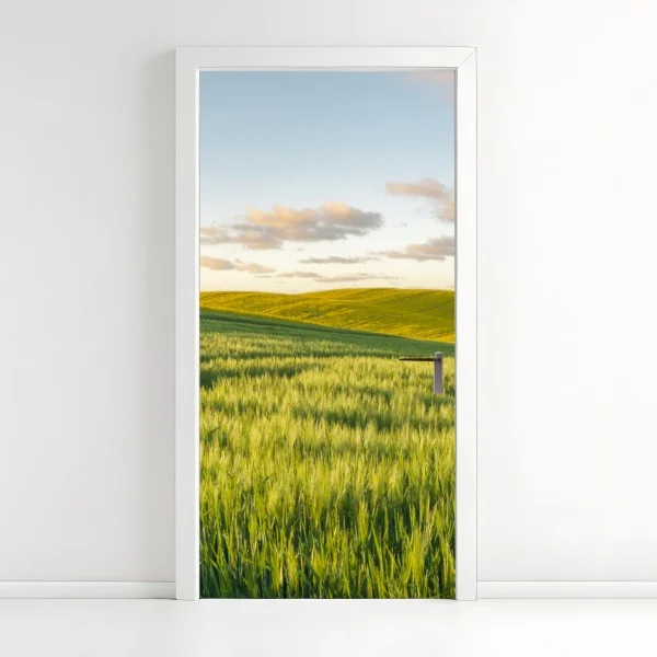 Naklejka na drzwi mglisty las jodłowy – Wallissimo®