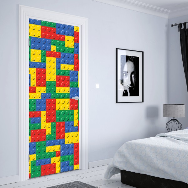 Naklejka na drzwi minimalistyczna kompozycja geometryczna – Wallissimo®