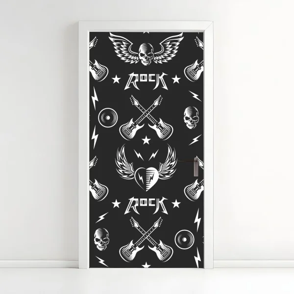 Naklejka na drzwi żywa różowa abstrakcja płynna – Wallissimo®