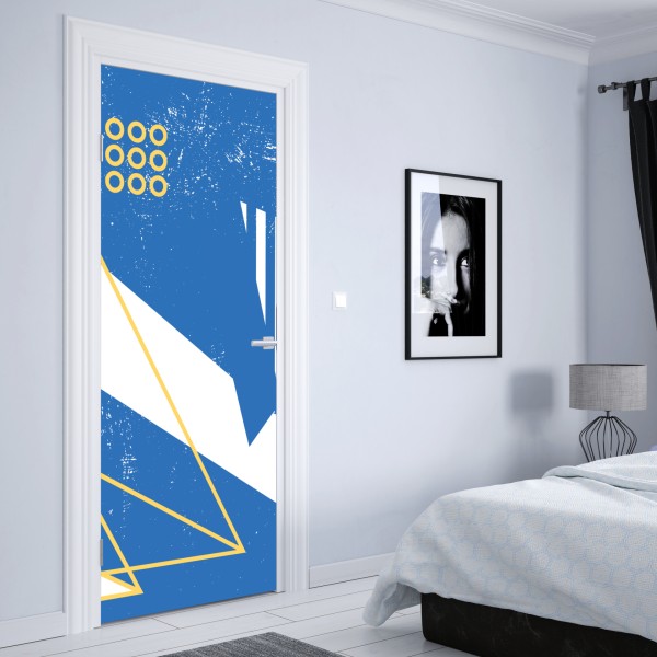 Naklejka na drzwi tropikalne palmy o zachodzie słońca – Wallissimo®