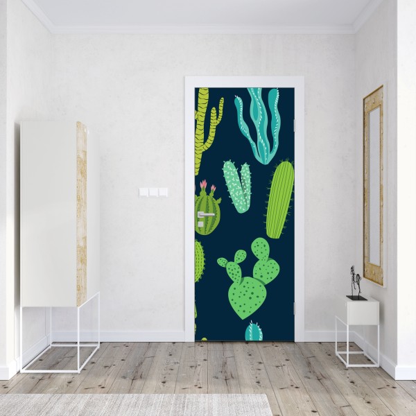 Naklejka na drzwi minimalistyczne geometryczne wnętrze z świetlikiem – Wallissimo®