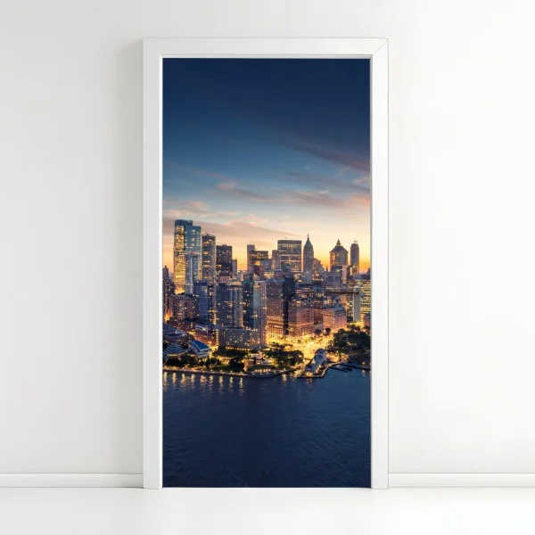 Naklejka na drzwi czarny marmur z żyłami – Wallissimo®