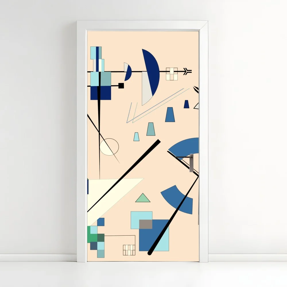 Naklejka na drzwi geometryczna kompozycja w pastelach – Wallissimo® Naklejka na drzwi geometryczna kompozycja w pastelach – Wallissimo®