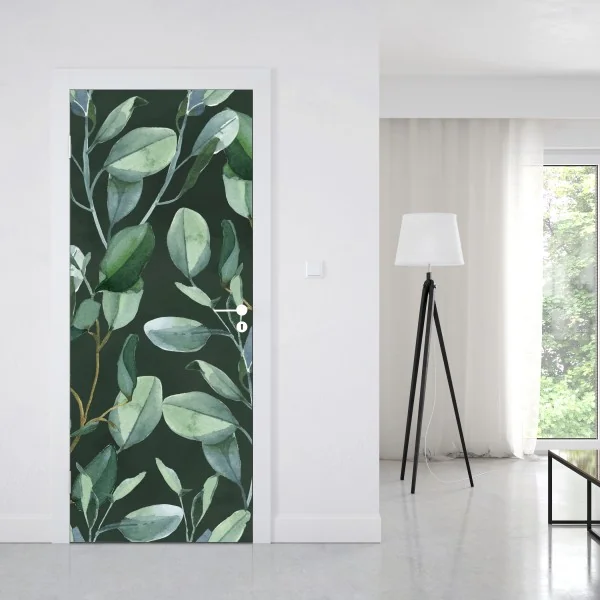 Naklejka na drzwi słoneczna żółta uliczka w Rethymno, Kreta – Wallissimo®