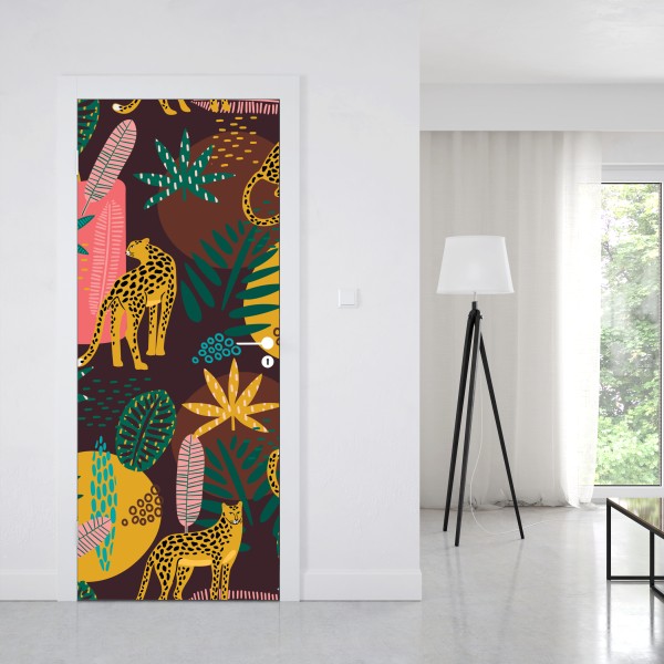 Naklejka na drzwi słoneczna kamienna uliczka – Wallissimo®