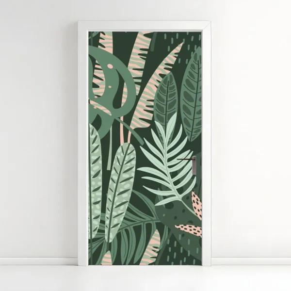 Naklejka na drzwi retro koncentryczne koła – Wallissimo®