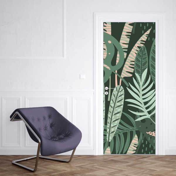 Naklejka na drzwi retro koncentryczne koła – Wallissimo®