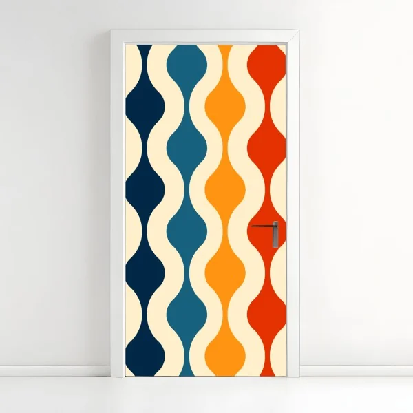 Naklejka na drzwi gwiaździsta Droga Mleczna nad lasem – Wallissimo®