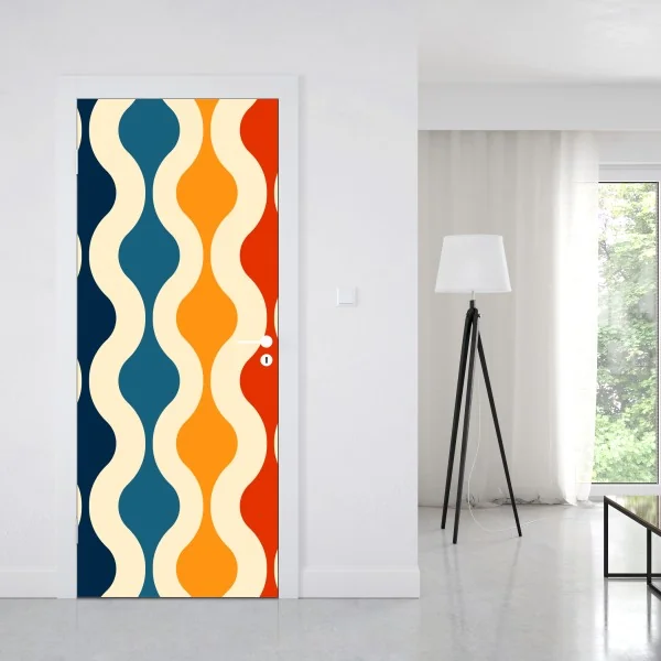 Naklejka na drzwi gwiaździsta Droga Mleczna nad lasem – Wallissimo®