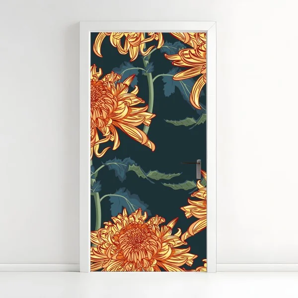 Naklejka na drzwi spokojna alejka w bambusowym gaju – Wallissimo®