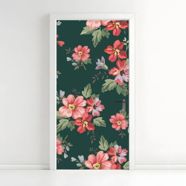 Naklejka na drzwi monochromatyczny przepływ komórek – Wallissimo®