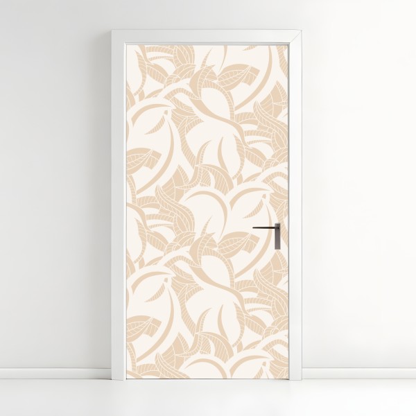 Naklejka na drzwi wiosenna łąka pod błękitnym niebem – Wallissimo®