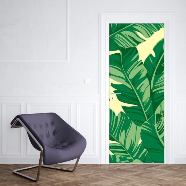 Naklejka na drzwi monochromatyczna tekstura marmuru – Wallissimo®